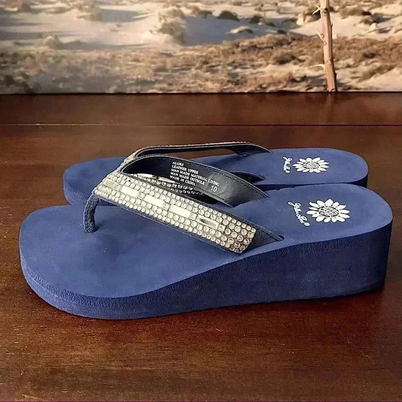 Yellow Box Platform Wedge Sandals - Picture 2 of 10